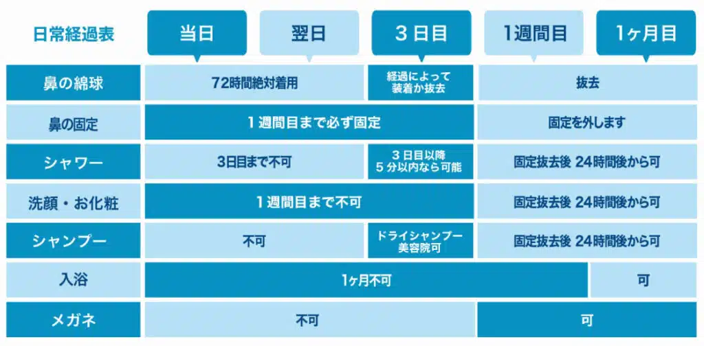 ダウンタイム 鼻