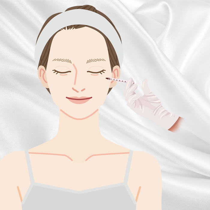 涙袋のヒアルロン酸のイメージ